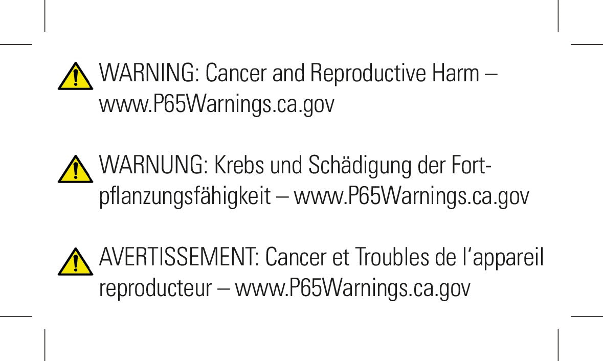 Proposition 65 Warning