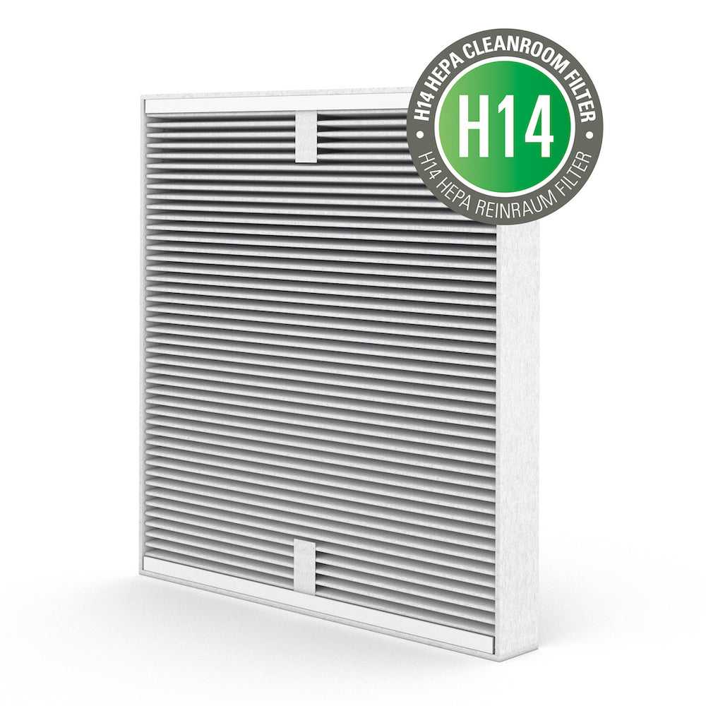 
                  
                    ROGER and ROGER BIG Dual Filter™ H14 HEPA + Activated Carbon.
                  
                